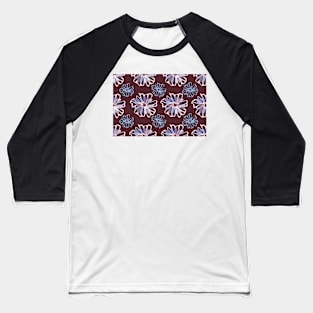 Cornflowers Pattern - dark background Baseball T-Shirt